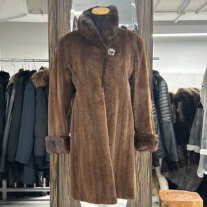 SHEARED MINK with long hair Collar & Cuffs - was $7995 - NOW ONLY $2495